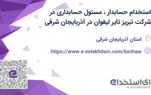 استخدام حسابدار ،مسئول حسابداری در شرکت تبریز تایر لیقوان در آذربایجان شرقی