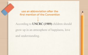 چگونه می توان به کنوانسیون حقوق کودکان سازمان ملل در APA استناد کرد