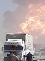 انفجار و آتش سوزی گسترده در مرز ایران و افغانستان
