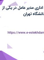 استخدام دستیار اداری مدیر عامل خانم در یکی از واحدهای فناور دانشگاه تهران