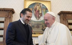 حریری: پاپ پس از تشکیل دولت علاقمند به سفر به لبنان است