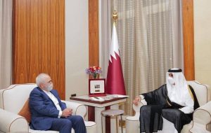 ظریف با امیر قطر دیدار کرد