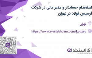 استخدام حسابدار و مدیر مالی در شرکت آرسیس فولاد در تهران