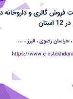 استخدام سرپرست فروش گالری و داروخانه در رهام پخش پرتو در 12 استان