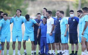 حرکت زیبای فرهاد مجیدی در تمرین استقلال/عکس حرکت زیبای فرهاد مجیدی در تمرین استقلال/عکس