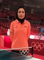قضاوت داور زن ایرانی در نیمه‌نهایی تنیس روی میز /عکس