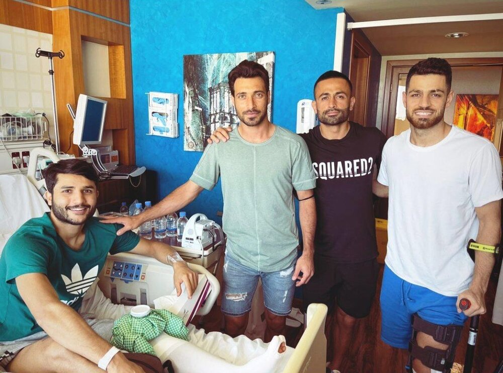 عیادت لژیونرها از دو ملی‌پوش مصدوم/عکس