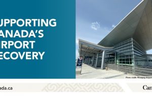 وزیر الغابرا ، وزیر وندال و دوگوئید وزیر پارلمان برای حمایت مالی از احیای فرودگاه کانادا اعلامیه مهمی را اعلام کردند