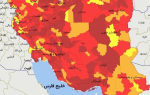 ۳۳۶ شهر در وضعیت قرمز کرونایی