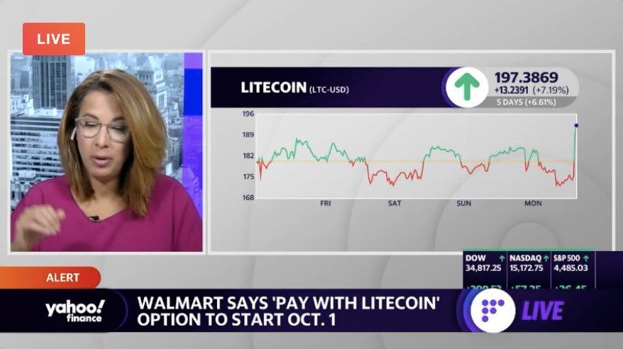 حذف اخبار پرداخت Walmart و Litecoin توسط سخنگوی Walmart ، قیمت LTC از اخبار جعلی تکان می خورد