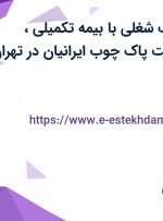 استخدام 4 ردیف شغلی با بیمه تکمیلی، سرویس در شرکت پاک چوب ایرانیان در تهران