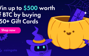 اولین بازی بخت آزمایی CoinGates: خرید کارت هدیه، برنده شدن BTC