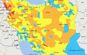 ۹ شهرستان قرمز و ۱۰۵ شهرستان آبی در کشور