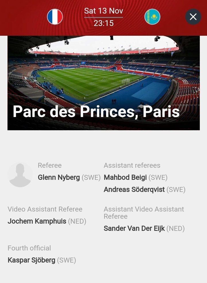 داور ایرانی الاصل در بازی فرانسه/عکس