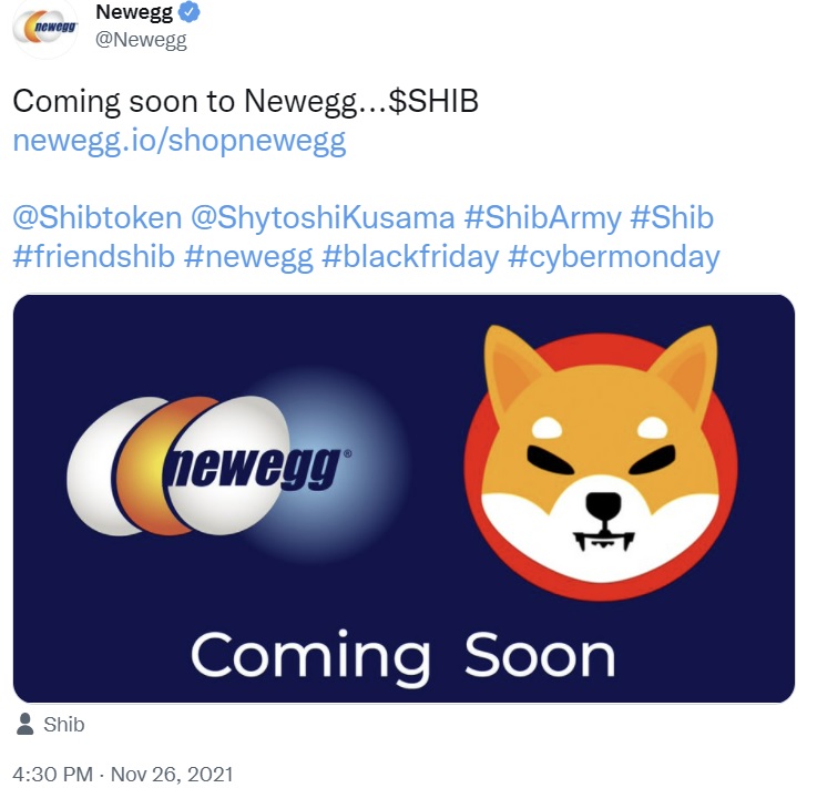 غول خرده‌فروشی Newegg تأیید می‌کند که Shiba Inu به زودی عرضه می‌شود، زیرا AMC Theatres آماده پذیرش پرداخت‌های SHIB می‌شود