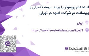 استخدام پروموتر با بیمه، بیمه تکمیلی و پورسانت در شرکت آسود در تهران