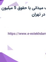 استخدام بازاریاب میدانی با حقوق 5 میلیون، پورسانت و بیمه در تهران