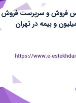 استخدام کارشناس فروش و سرپرست فروش با درآمد بالای 10 میلیون و بیمه در تهران