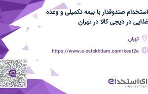 استخدام صندوقدار با بیمه تکمیلی و وعده غذایی در دیجی کالا در تهران