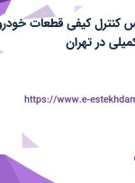استخدام کارشناس کنترل کیفی قطعات خودرو با بیمه و بیمه تکمیلی در تهران
