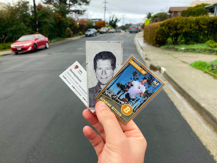 سه برچسب هال فینی.  تصویر از cryptograffiti.