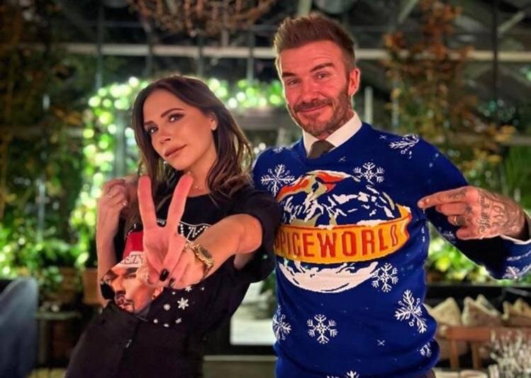 ست کریسمسی بکام و ویکتوریا برای کریسمس/عکس