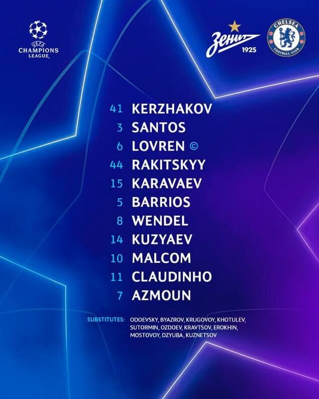 سردار آزمون در ترکیب اصلی زنیت برای مصاف با چلسی/عکس