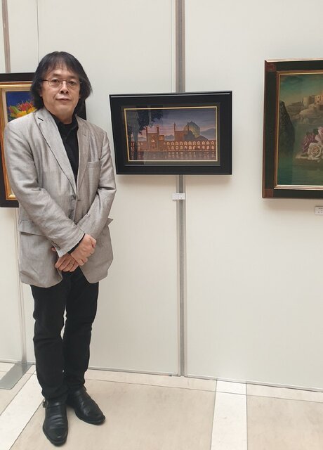 هنرمند ژاپنی بدون سفر به ایران مسجد امام اصفهان را نقاشی کرد