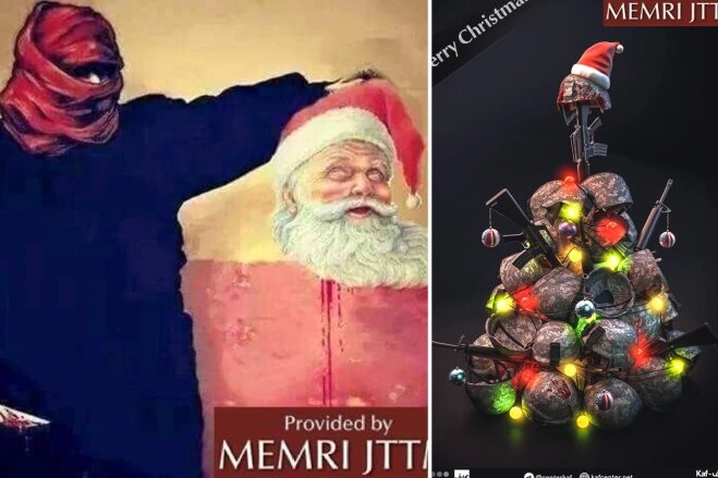 پوستر ترسناک داعش در آستانه کریسمس/عکس