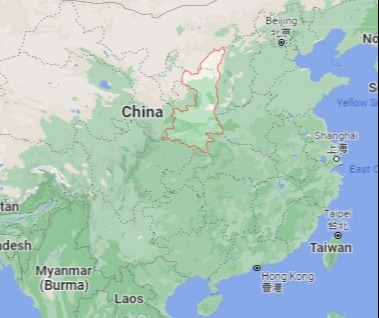 نقشه چین شانشی شیان