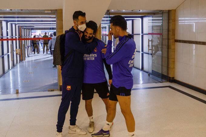 ملاقات رئالی‌ها و بارسایی‌ها پیش از ال‌کلاسیکو/عکس