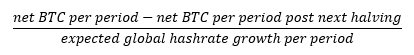 خالص btc در هر دوره