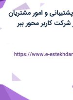 استخدام اپراتور پشتیبانی و امور مشتریان سایت با بیمه در شرکت کاربر محور ببر