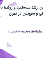 استخدام کارشناس ارشد سیستمها و روشها با بیمه، بیمه تکمیلی و سرویس در تهران