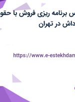 استخدام کارشناس برنامه ریزی فروش با حقوق ثابت، بیمه و پاداش در تهران
