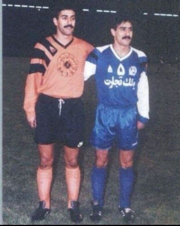 افشین پیروانی کنار برادرش در تیم بانک تجارت/عکس