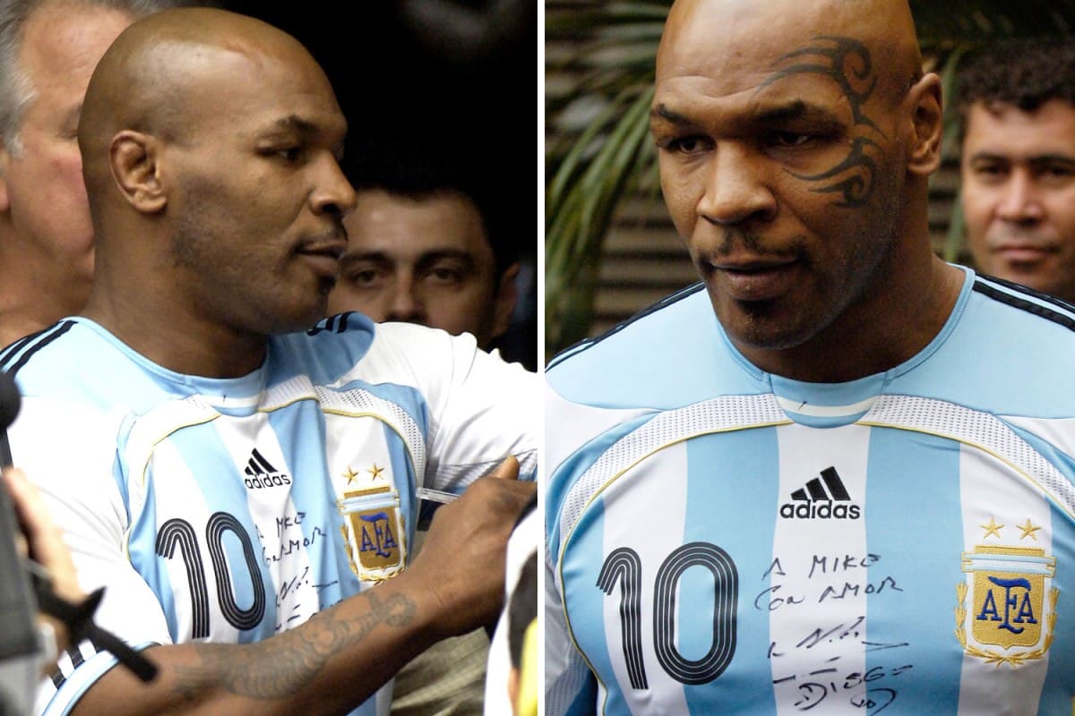 انتقام از برزیلی‌ها به سبک تایسون با لباس مارادونا/عکس