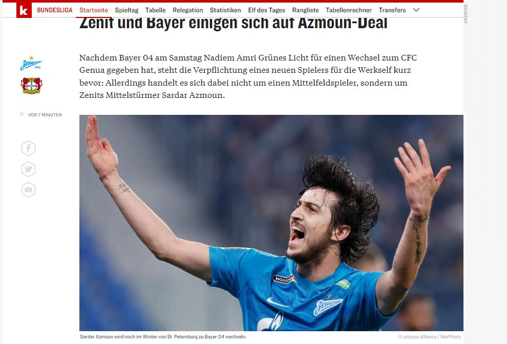 سردار در زمستان راهی لورکوزن می‌شود!/عکس