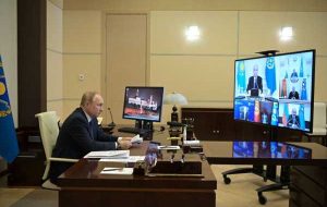 پوتین، پس از ناآرامی های قزاقستان، می گوید که بلوک تحت رهبری روسیه از هرگونه کودتا جلوگیری خواهد کرد پوتین، پس از ناآرامی های قزاقستان، می گوید که بلوک تحت رهبری روسیه از هرگونه کودتا جلوگیری خواهد کرد