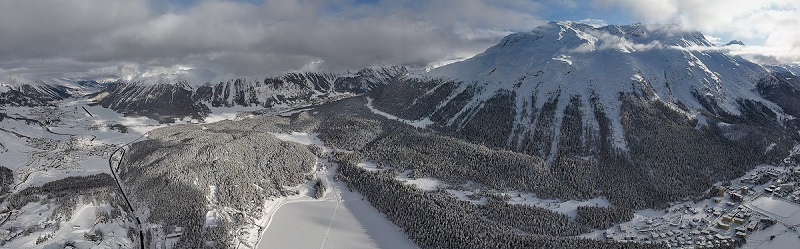 تصویری از پیست سنت موریتز در سوئیس