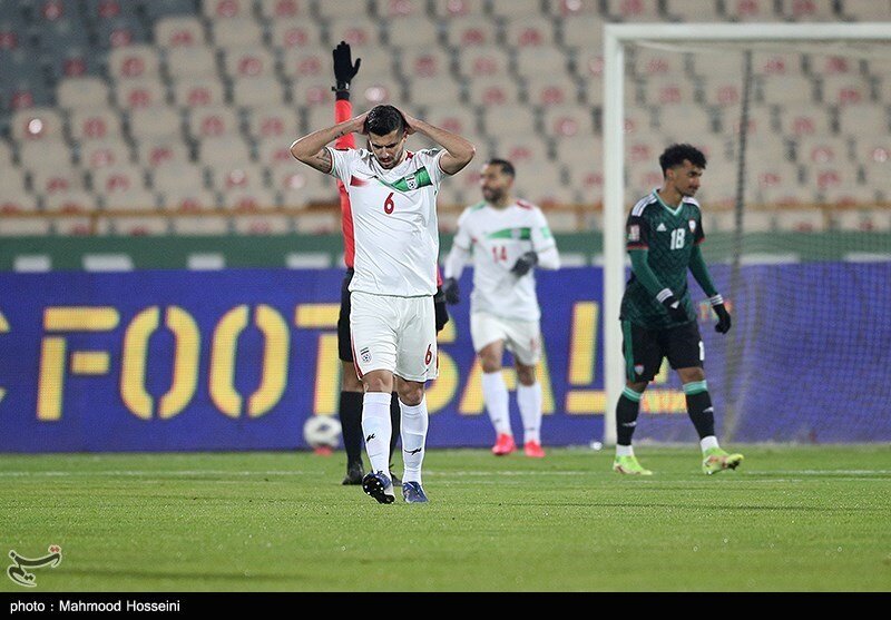 حسرت عزت‌اللهی در روز برد ایران/عکس