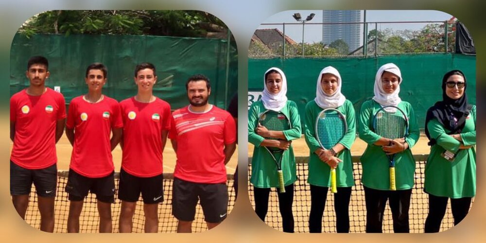 صعود ملی پوشان تنیس ایران به مرحله نیمه نهایی مسابقات پیش مقدماتی جهانی