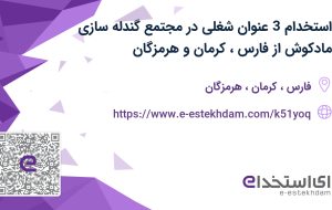 استخدام 3 عنوان شغلی در مجتمع گندله سازی مادکوش از فارس، کرمان و هرمزگان