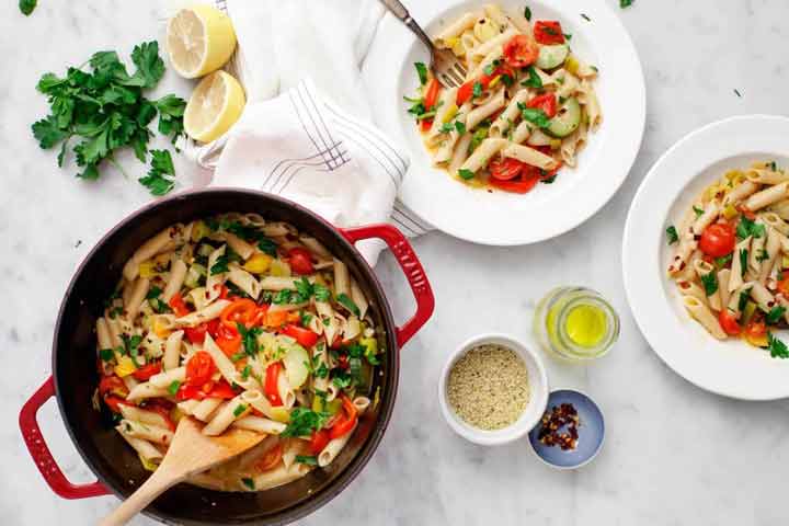 پاستا با تره فرنگی