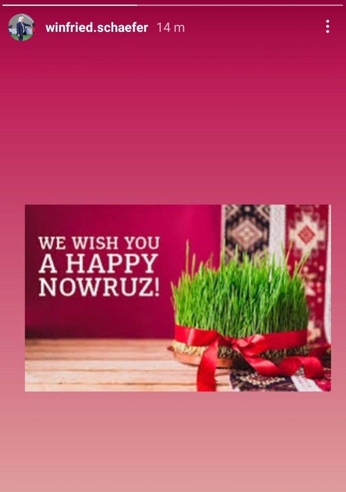 تبریک وینفرد شفر به مناسبت سال نو/عکس