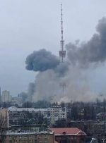 ساختمان تلویزیون اوکراین در کی‌یف هدف حمله هوایی روسیه قرار گرفت