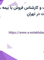 استخدام بازاریاب و کارشناس فروش با بیمه، پاداش و تسهیلات در تهران