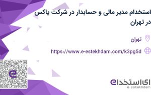 استخدام مدیر مالی و حسابدار در شرکت یاکس در تهران