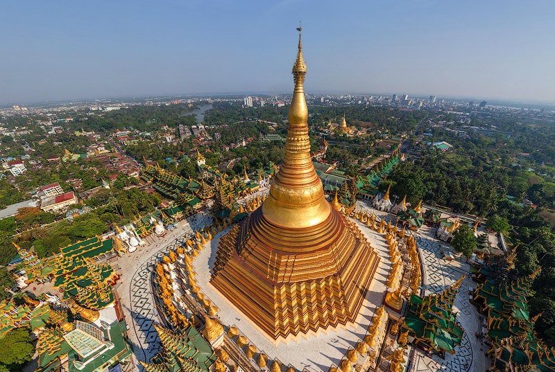 تصویری از معبد شوداگون از بالا