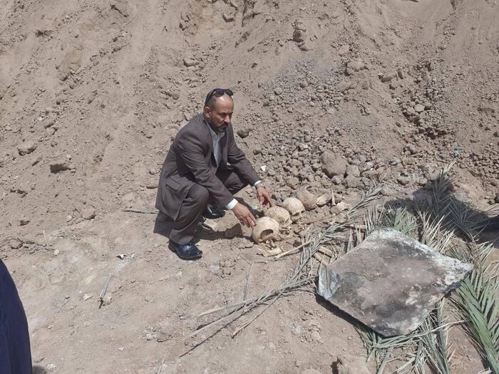 تصویر تکان‌دهنده از گور دسته‌جمعی اعدام‌های صدام/عکس